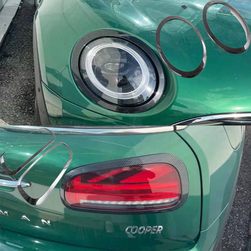 

For Mini Cooper Clubman F54 2022 Car Accessories ABS Headlight Taillight Frame front Rear Lamp Ring Decorative Cover Stickers