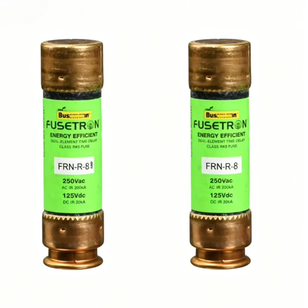 10PCS FRN-R-8 RK5 Time-Delay Current Limiting Fuse 8A 250VAC Dual Element Cartridge Fuse for Circuit Protection