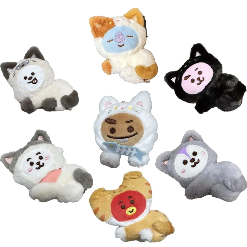 Anime Kreskówka BT21 Nowy Kostium Zwierzęcy Pluszowa Zabawka Chimmy Cooky Shooky Zawieszka do Plecaka Brelok Ozdoba Prezent dla Przyjaciela