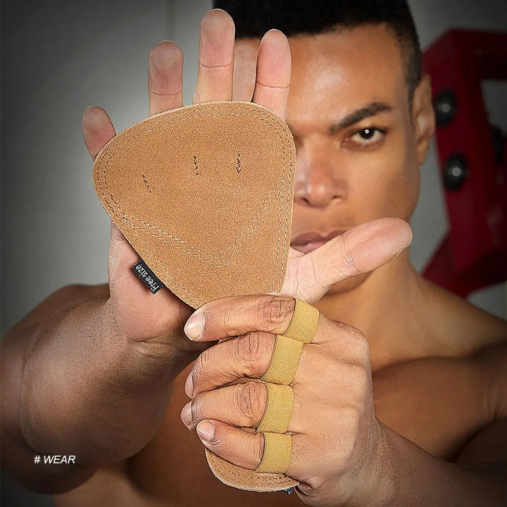 

1Pair Anti-Skid Sports Training Palm Guard Breathable Four-finger Weight Power Belt Wear-resistant Thicken Gym Gloves Grips