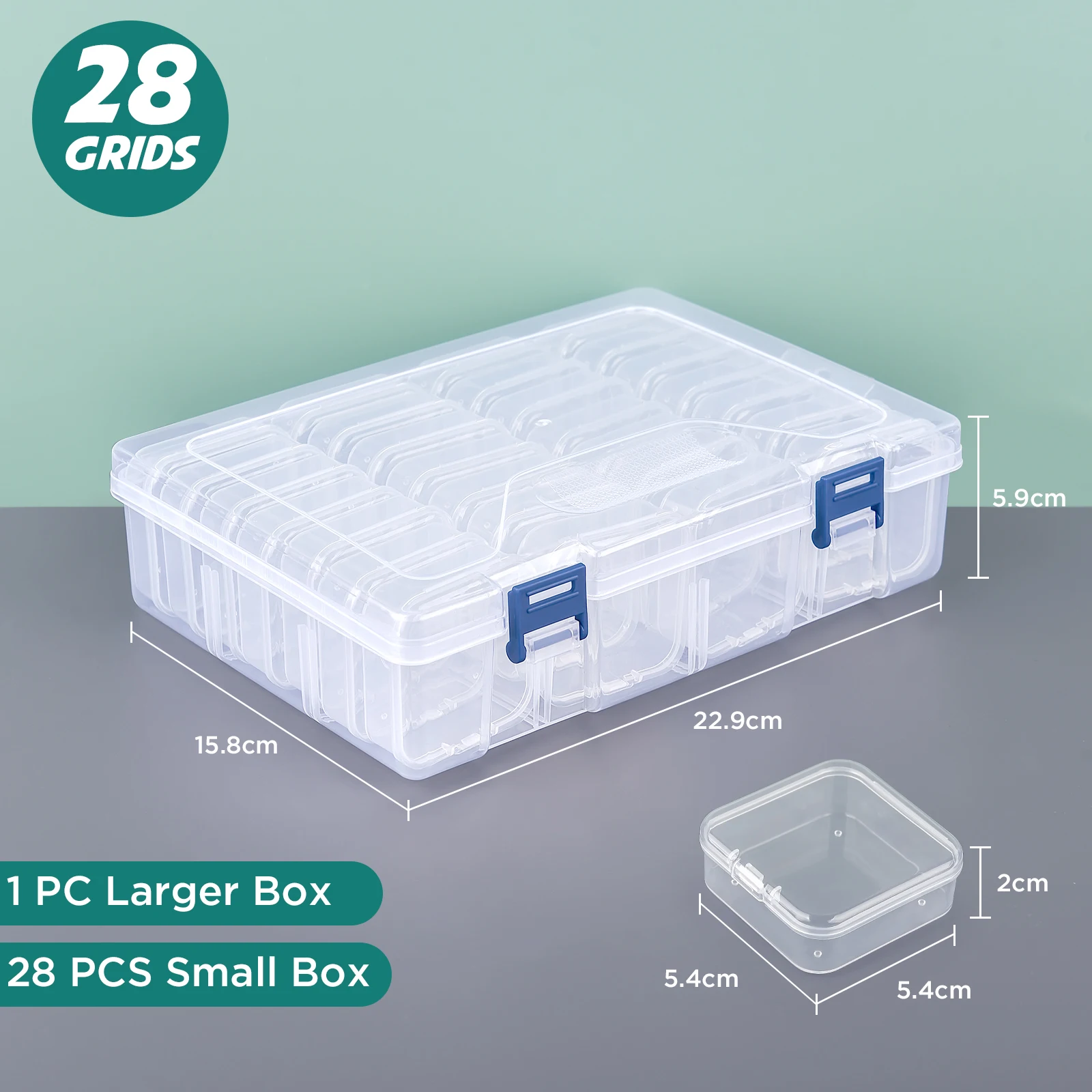 4/10/12/15/28Grids Plastic Box Transparent Storage Container Case Portable Packaging Display Box Packaging For Jewelry Beads