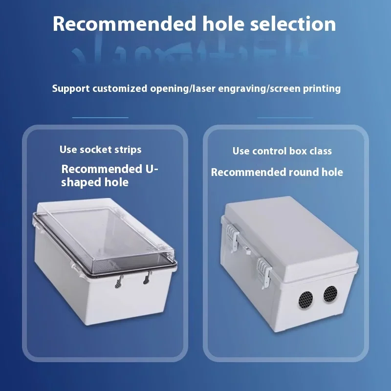 Outdoor Waterproof Power Box Plug Board Protection Cover Rainproof Charging Pile Monitoring Plastic Enclosure for Open-Installed