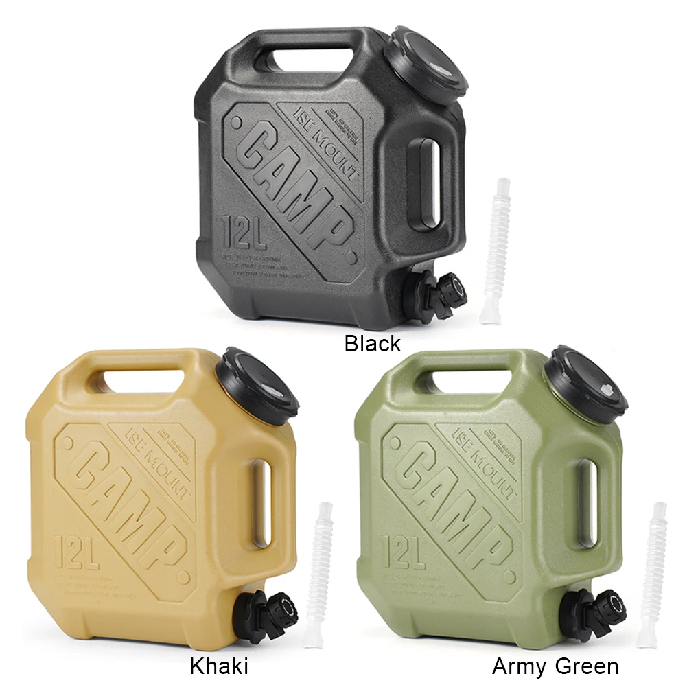 12L Water Storage Container with Spigot Portable Water Tank Large Capacity Water Dispenser Carrier for Vehicle Car Camping