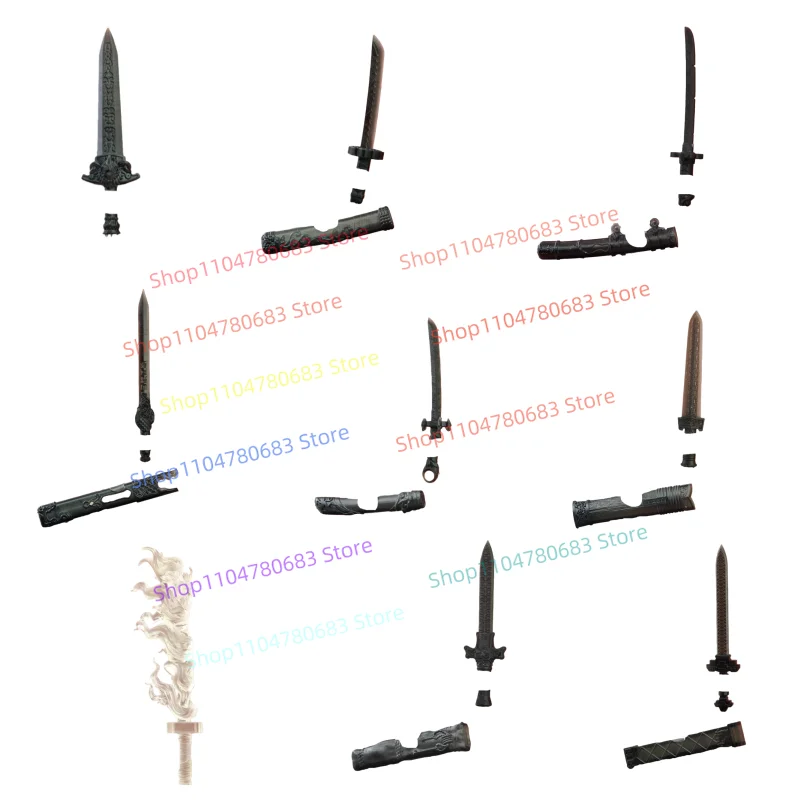 MOC ビルディングブロック透明炎剣ミニフィギュア組立モデルディスプレイアニメ漫画アクセサリーおもちゃギフトグッズ