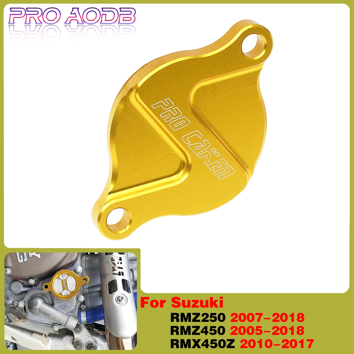 

For Suzuki RMZ250 RMZ450 RMX450Z RMZ 250 450 2016 2017 Endurance Motocross Accessories CNC Aluminum Engine Oil Filter Cover Cap