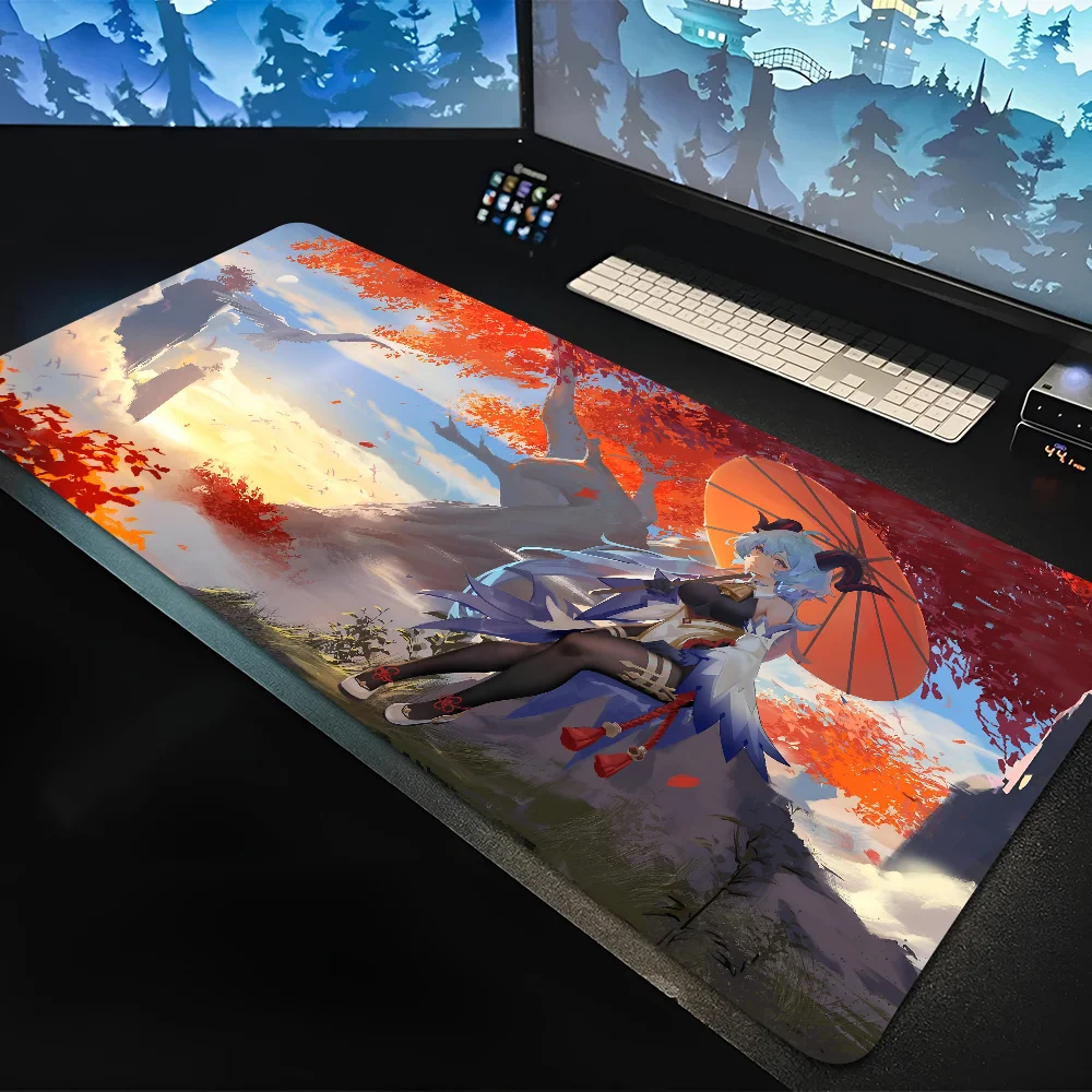 

G-Ganyu Genshin Impact Non-slip Mouse Pad Suitable For Office Computers Laptops E-sports Game Desk Mats XXL Keyboard