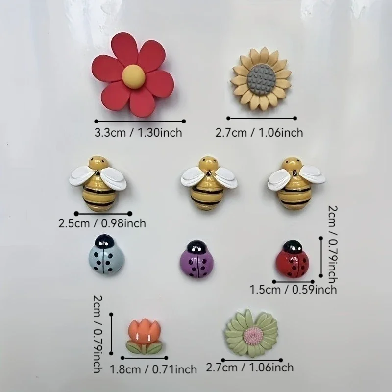 10 Cute Refrigerator Stickers - Durable and Secure, Suitable for Kitchen, Office, etc. - Multi functional Home Decor
