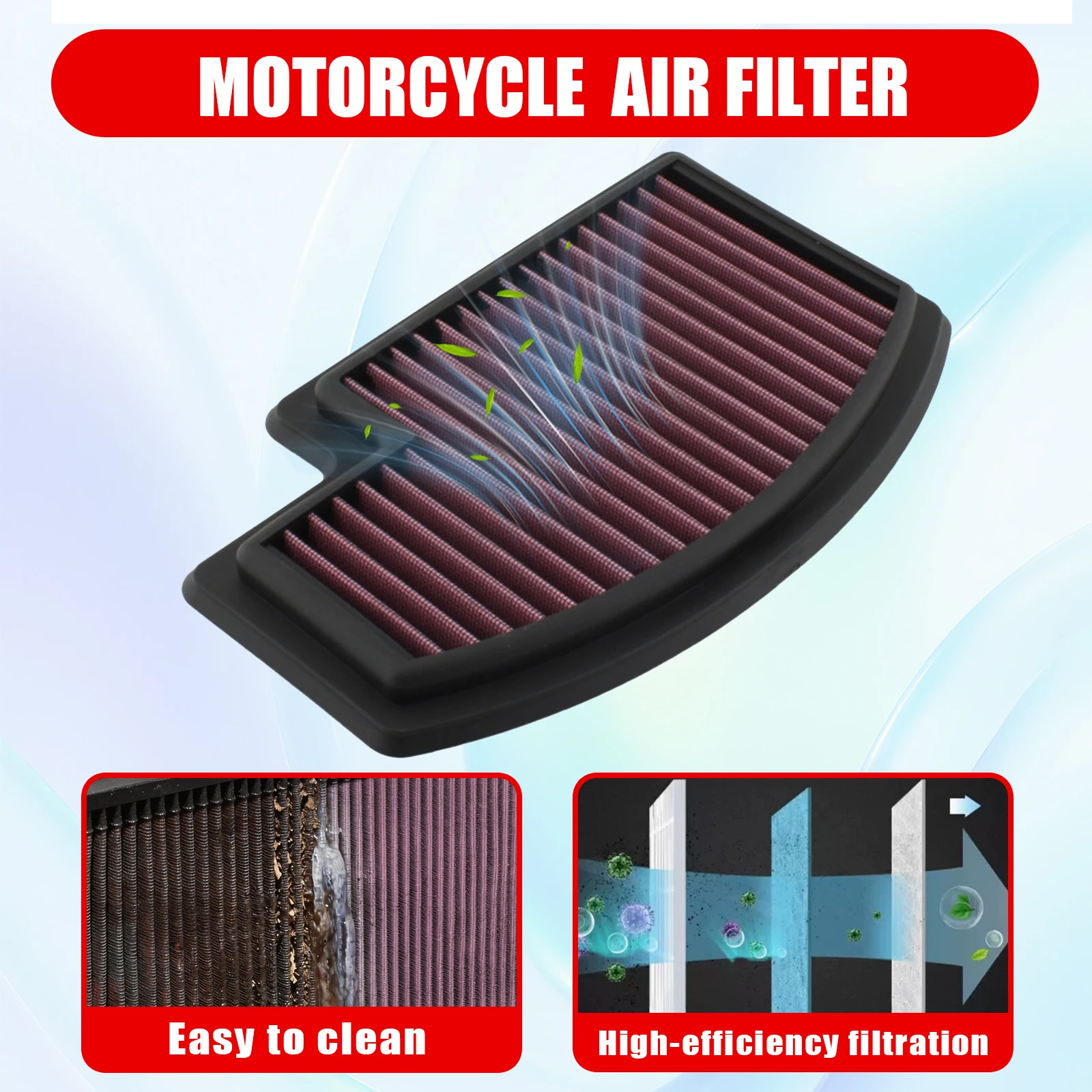 Motorcycle High Flow Air Filter Intake Cleaner T2205748 For Triumph Speed Triple 1200 RS/RR 2021 2022 2023 2024 2025