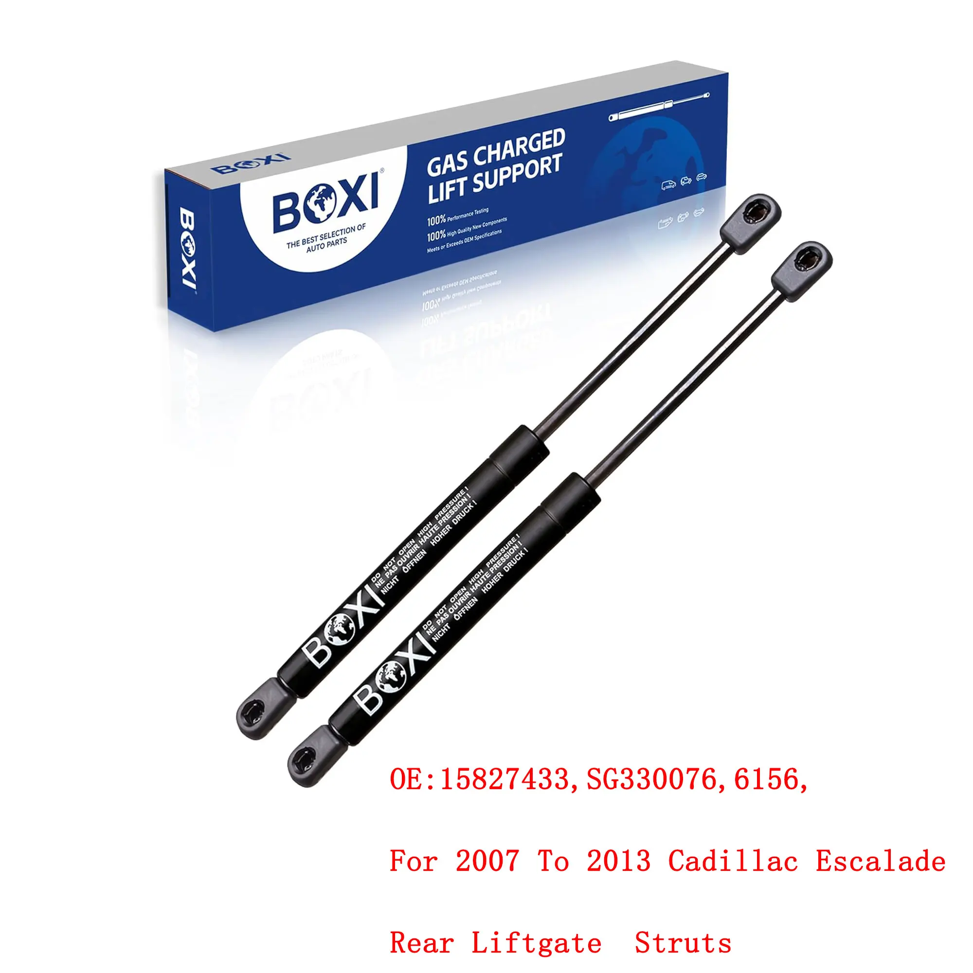 BOXI 2Pcs Rear Liftgate Shocks Lift Supports Struts 6156 SG330076 15827433 For 2007 To 2013 Cadillac Escalade Gas Springs