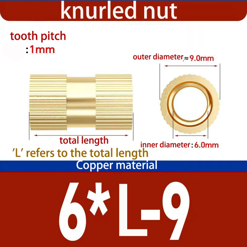 Metrische Messing-Gewindeeinsatzmutter, gerändelte Kupfereinsätze, thermisch eingepresstes Befestigungselement für 3D-gedruckte Kunststoffteile – Detail 10