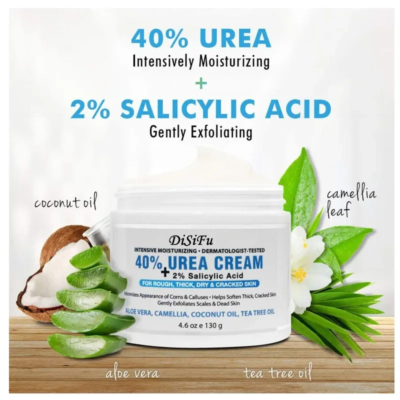 Urea Cream 40% Plus Salicylic Acid 2%, Foot Cream for Dry Cracked Feet Heels Knees Elbows Hands Repair Treatment,Foot Care