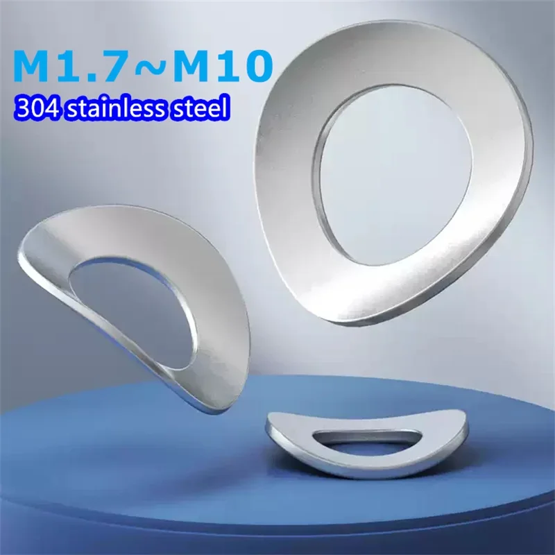 

304 Stainless Steel Curved Washers Wave Spring WasherM1.7 M2 M2.5 M3 M4 M5 M6 M8 M10