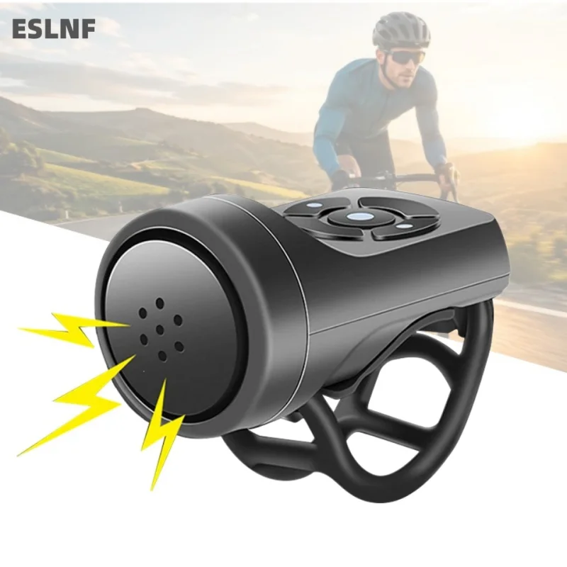 ESLNF Fahrradhupe USB-Aufladbar Laute Fahrradklingel Elektroroller-Hupe Mit Alarmfunktion MTB-Fahrradzubehör