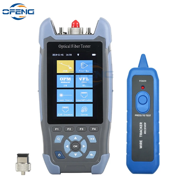 Pro 1310 1550nm SM OTDR Multi-Function Fiber Tester, Built in OPM, OLS, RJ45 Test VFL Test Rang, 5m-60Km, 24dB, 22dB, Customized