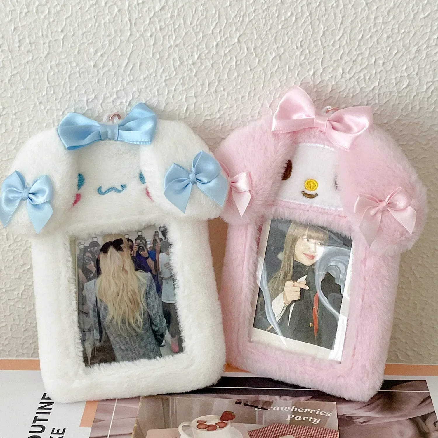 

Симпатичная плюшевая фотография Sanrio, цвет Коричный, мелодия, милая карта для автобуса, карта для удостоверения личности, Защитная сумка для дисплея, подвеска, подарок, новинка