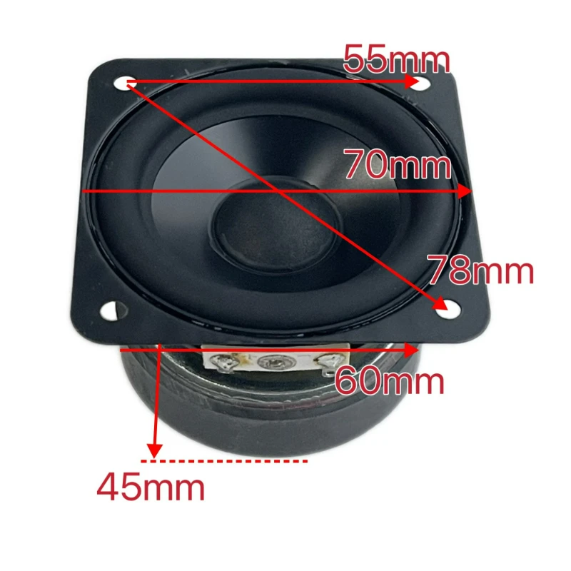 SOTAMIA 2pcs 2.75 Inch 70mm Full Range HIFI Speaker 8 Ohm 10W Aluminum Basin Rubber Edge Home Smart Speaker for Harman
