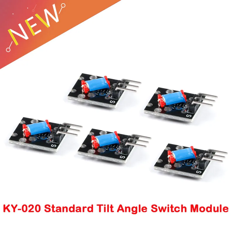 10Pcs/1pc KY-020 Standard Tilt Angle Switch Module Vibration Switch Sensor 5V Low Level Voltage Singnal Output for Arduino