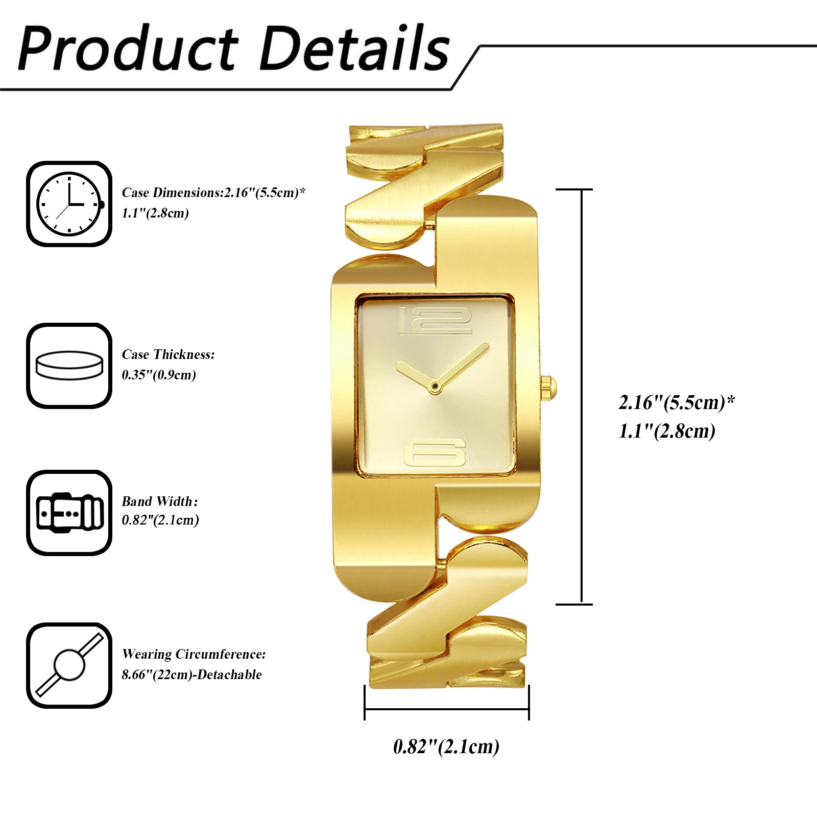 Lancarro analogico al quarzo geometrico cinturino decorativo coppie orologio quadrato sole stampa superficie bilancia digitale coppie orologio