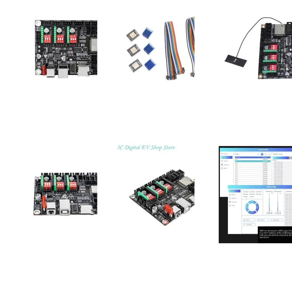 

E74D DLC32 v2.1 MKS Материнская плата в автономном контроле ESP32-Wroom-32U WiFi CNC3018 MAX-PRO для настольной лазерной машины