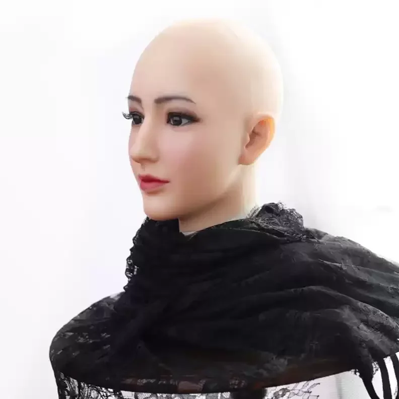 

Маска для всего лица, силиконовая поддельная женская маска для головы, имитация маски для лица, компакт-диск для мужчин, женский макияж