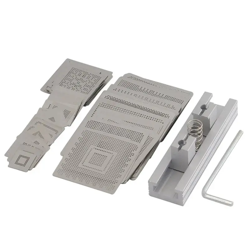 [a92p！]-bga圧着溶接用金型テンプレート-60個入り、改良版チップはんだ付けプラットフォーム、加熱ブラケット、高品質ゲームコンソール用