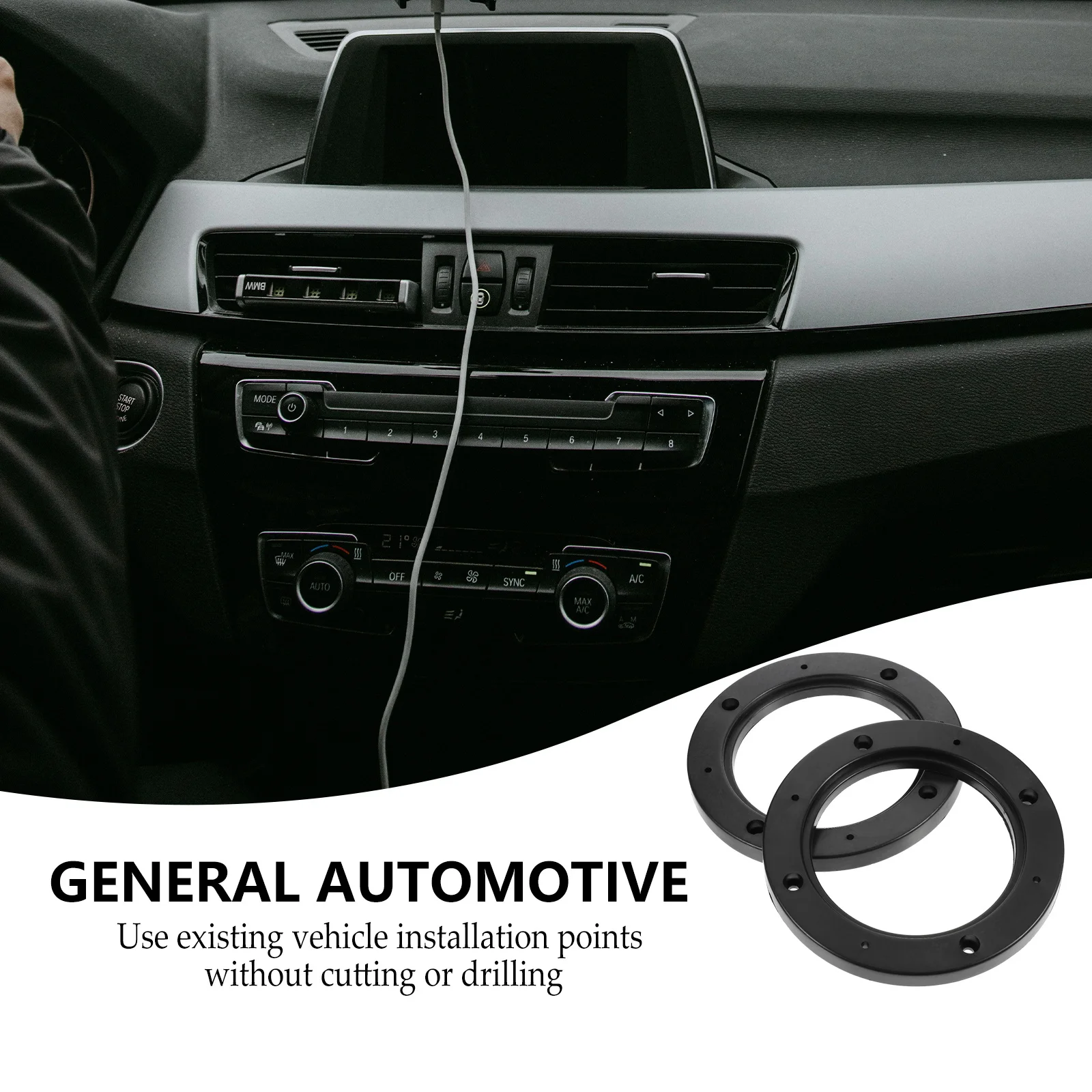 

4Pairs Reliable Car Speaker Spacers Utilizing Existing Mounting Points No Cutting Or Drilling Car Speaker Spacers