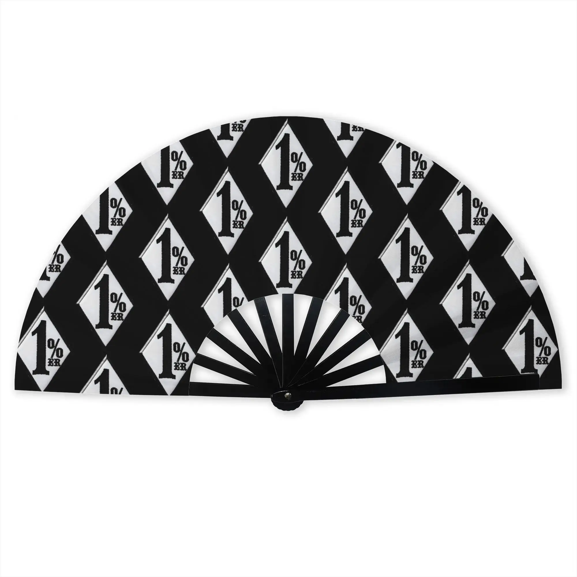 Percent 1% Logo  Hand Fan Promotional Gift Wedding One Durable Folding Fans Creative Bulk Pack Fan