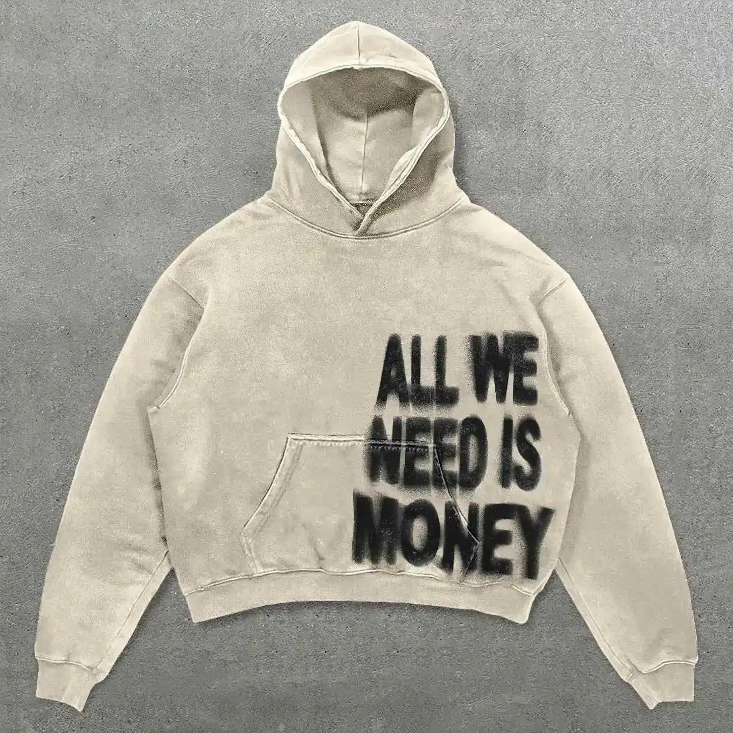 Sudaderas RetroEdgy Y2K para Mujer, Color Rosa y Beige, Gruesas, Estilo Urbano, Casuales, Estampadas, Tallas Grandes