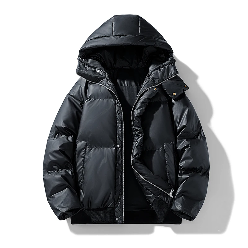 เสื้อแจ็คเก็ตพาร์กาสำหรับผู้ชายฤดูหนาวแบบใหม่ อุ่น หนา กันลม เสื้อแจ็คเก็ตกันลมแบบหนา เสื้อโค้ทบุผ้าฟลีซ เสื้อแจ็คเก็ตเก็บความร้อนสำหรับผู้ชาย