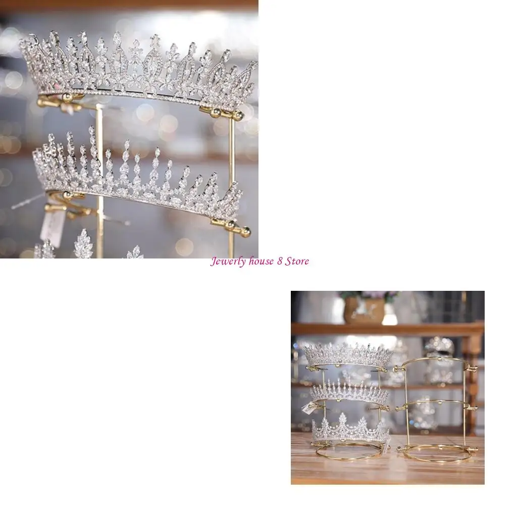 

Princess Crown Holder Crystal Headband can Storage 3Bridal Crown