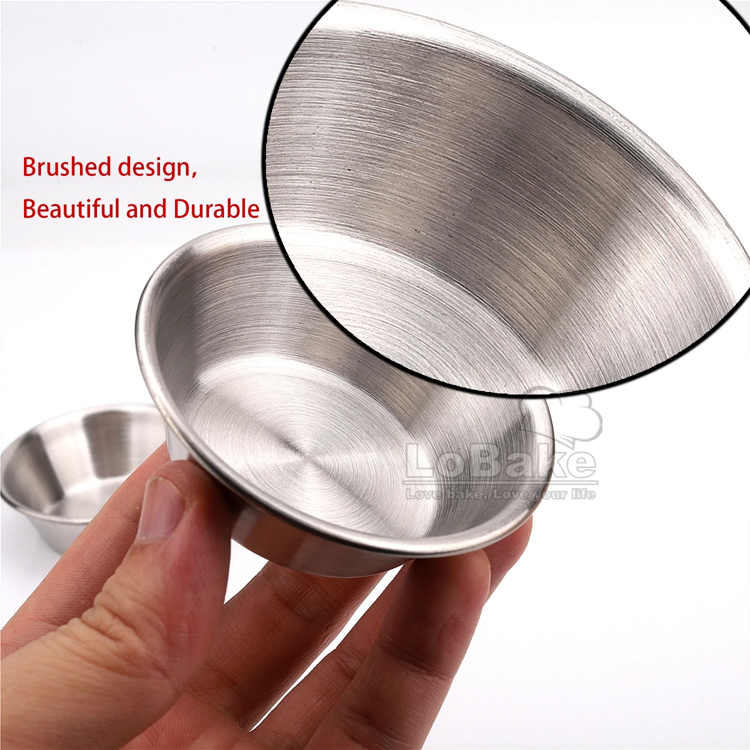 10-30pcs 3 Sizes Round 304 Stainless Steel Egg Tart Molds Pudding Tin Cheese Pan Bowl Cake Holder For DIY Baking Accessories