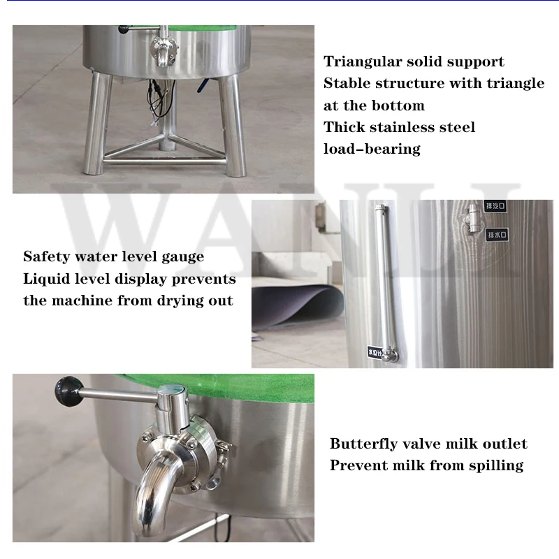 220V/6000W Milk Pasteurization Machine Yogurt/Fresh Milk/Egg Tart Liquid/Liquor Dairy Farm Sterilization Equipment