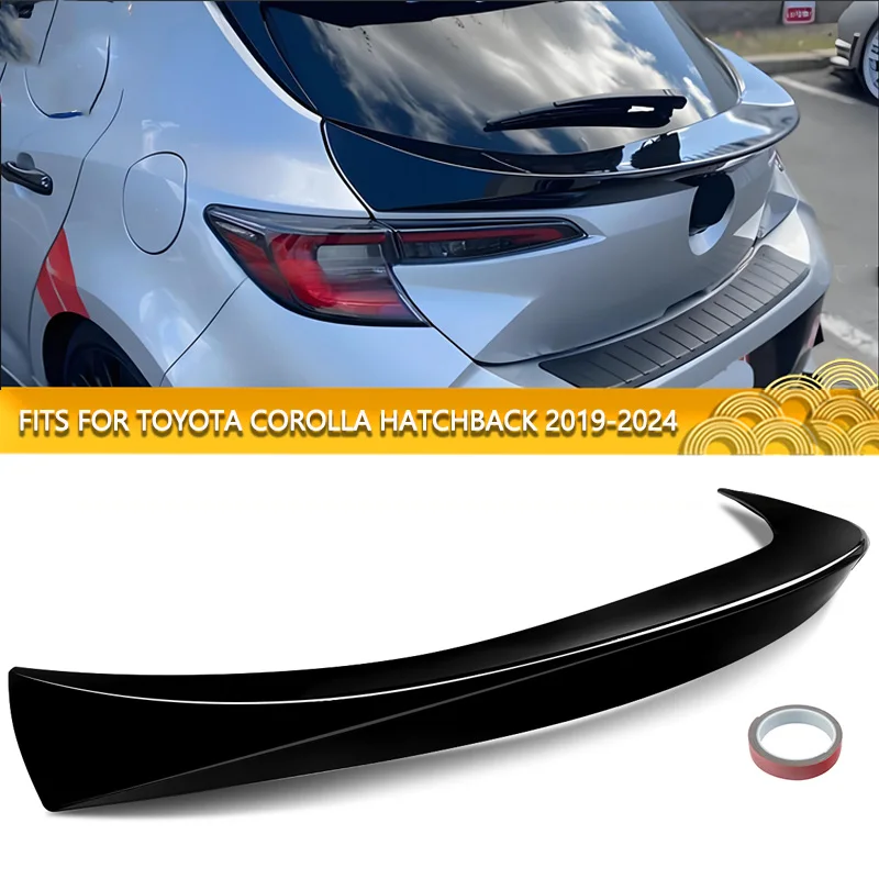 

For 2019 2021 2022 Toyota Corolla SE XSE Hatchback Tailgate Mid Spoiler JDM Style Rear Bumper Trunk Wing Gloss Black