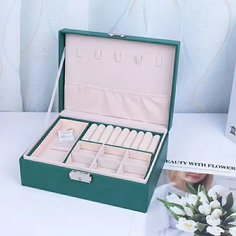 Portable Double-layer Jewellery Storage Box