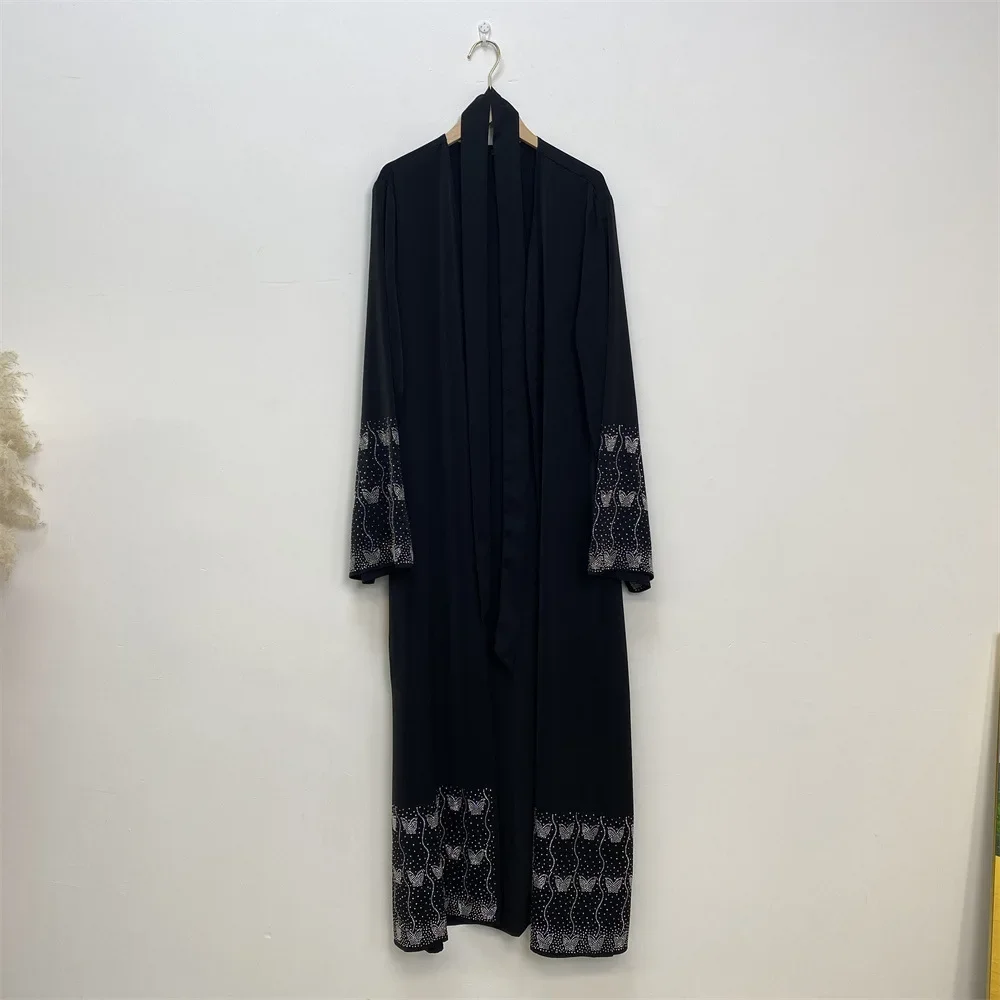 

Модные бриллианты Роскошные абайи Дубай Мусульманские женщины Макси Платье Кимоно Джалабия Марокко Кафтан Рамадан Ид Kebaya Кафтан Абая