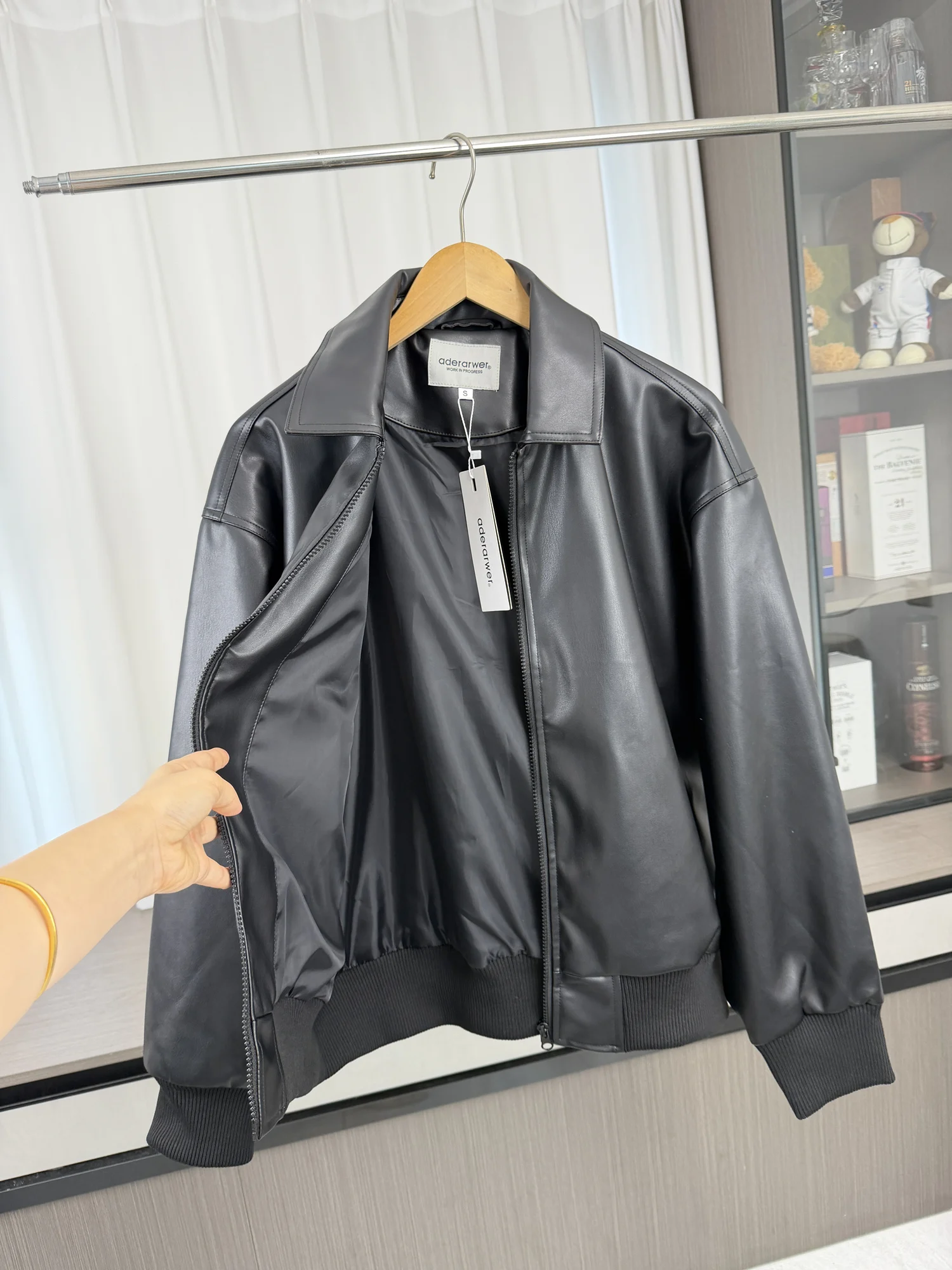 High-End Soft Casual Leather Jacket Collared All-Match Autumn Winter Men's Fashion City Style Breathable Long Sleeve Coat