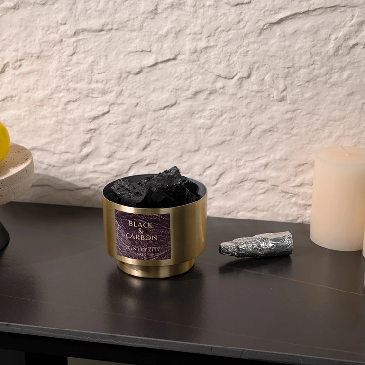

Современный минималистичный золотой металлический декор для дома с угольным ароматизатором и элементами из углеродного волокна
