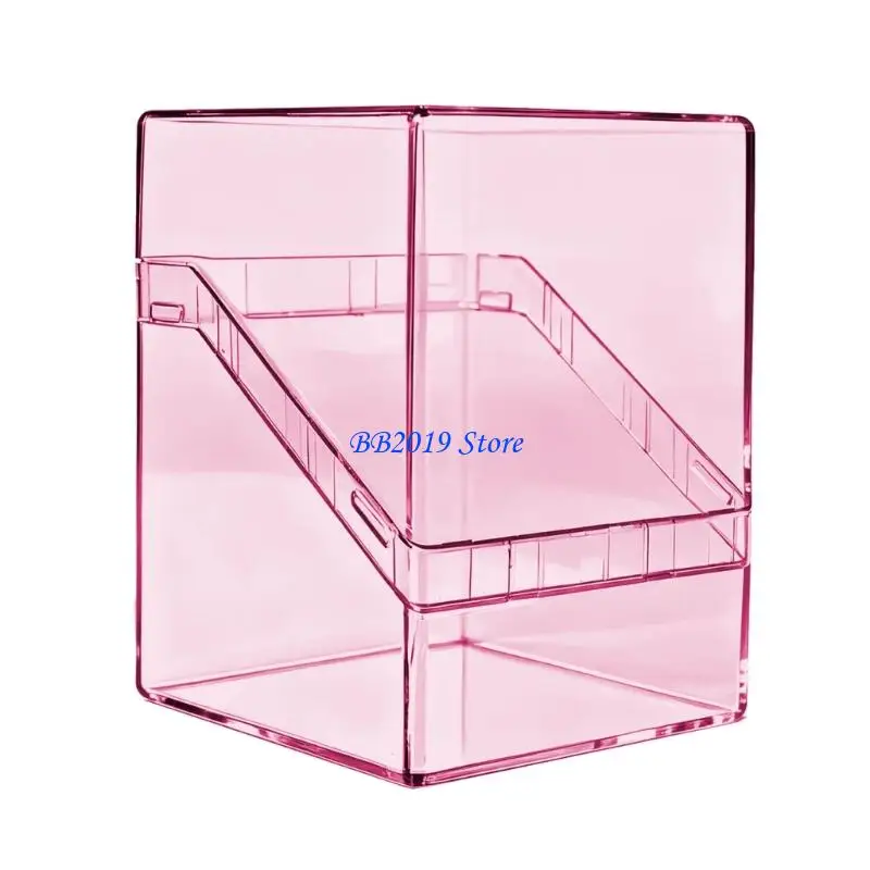 Q0KB Acrylic Card Case Storage Box For Secure Storage Of 100PCS Game Card Or Collectible Cards Displaying and Organizing