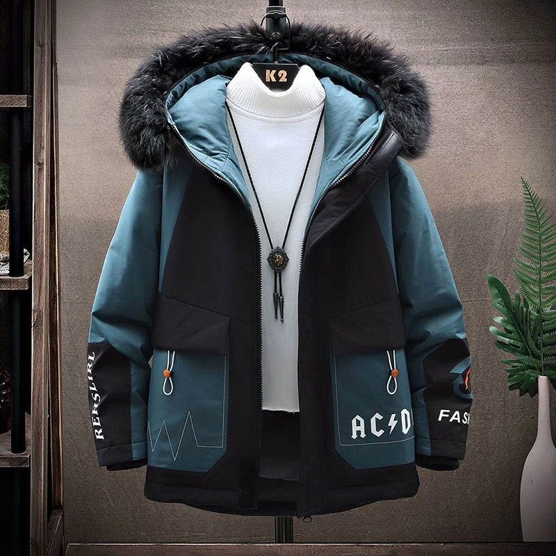 سترة رجالية شتوية سميكة 2025 جديدة مبطنة بالقطن معطف كاجوال بنمط ملابس العمل الدافئة للرجال #1