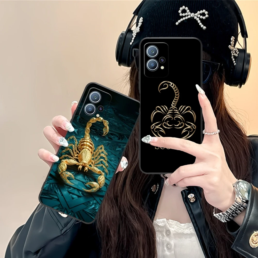 Colored Golden Scorpio Mobile Cell Phone Case for Huawei P60 P50 P40 P30 P20 P10 P9 P8 Pro Lite Plus Black Phone Cover Shell