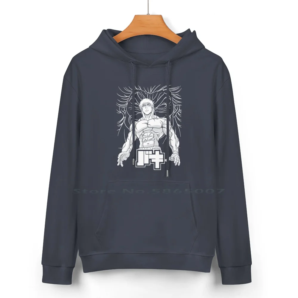 Street Pure Cotton Hoodie Sweater 24 Colors Baki The Baki Hanma Yujiro Hanma Baki Dou Ogre Doppo 100% Cotton Hooded Sweatshirt