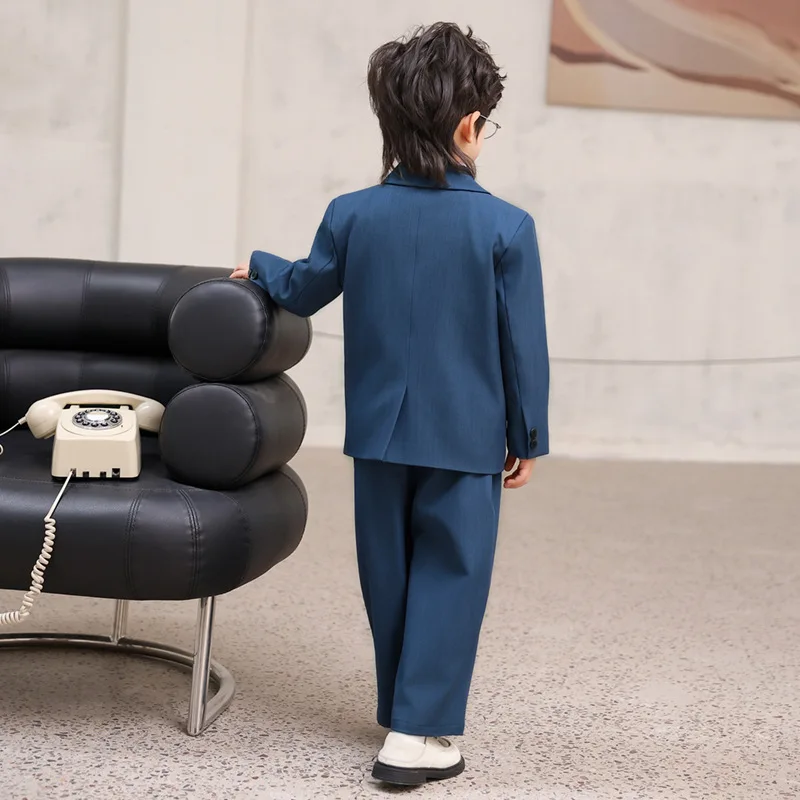 Boys' Suit Se, British Style Handsome Casual Suit 1st Birthday Flower Boy Wedding Dress Boy's Host Piano Performance Outfit