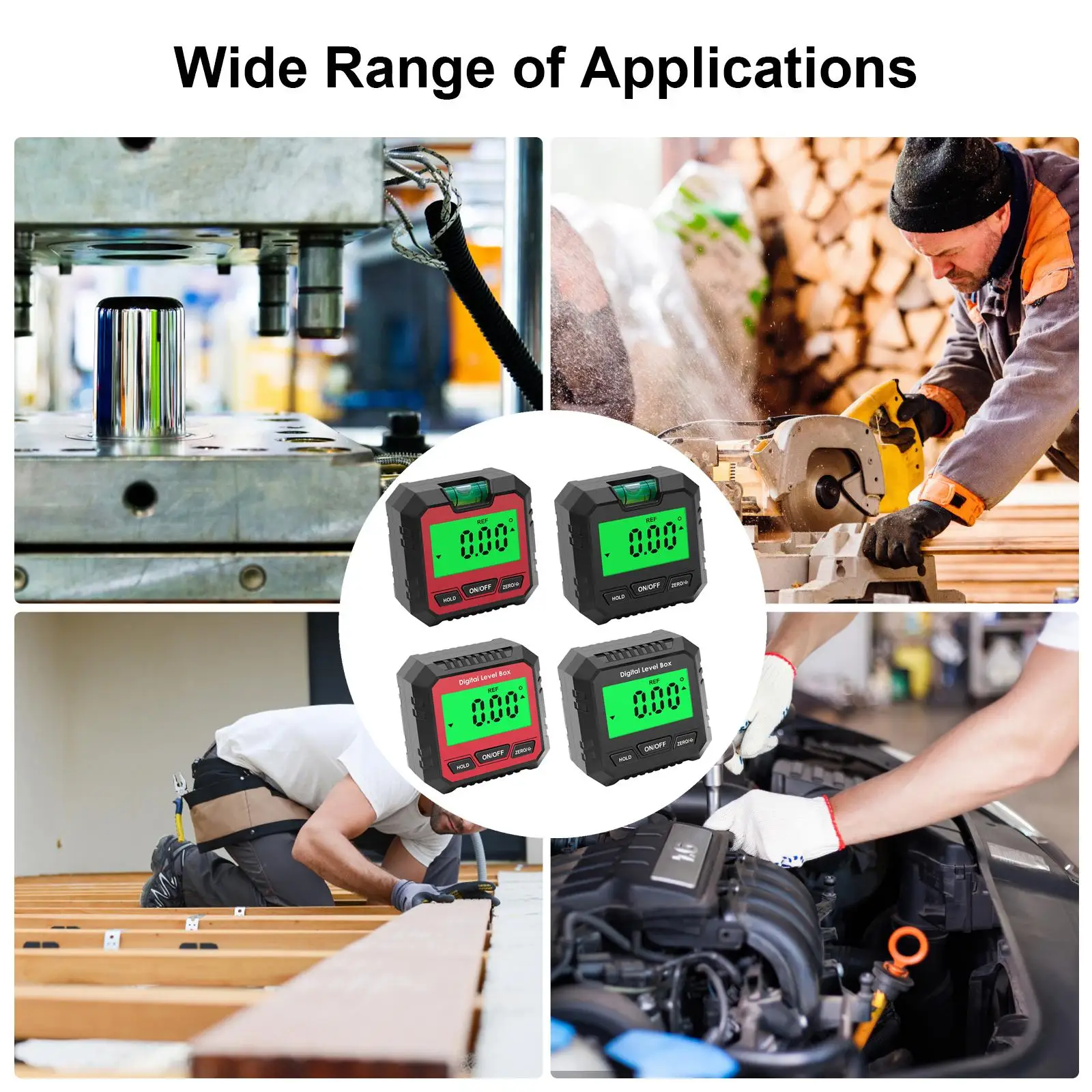 Digital Level Angle Gauge Angle Finder Level Box Protractor for Automobile