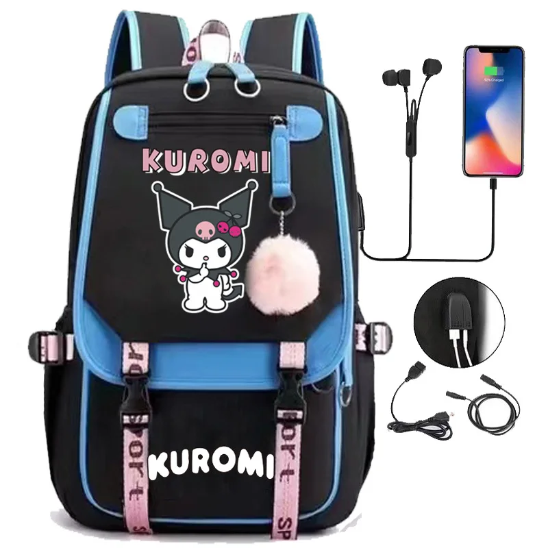 cartoon cute Kuromi New Kids Backpack Mini Schoolbag Girls and Boys Cute Shoulder Bag