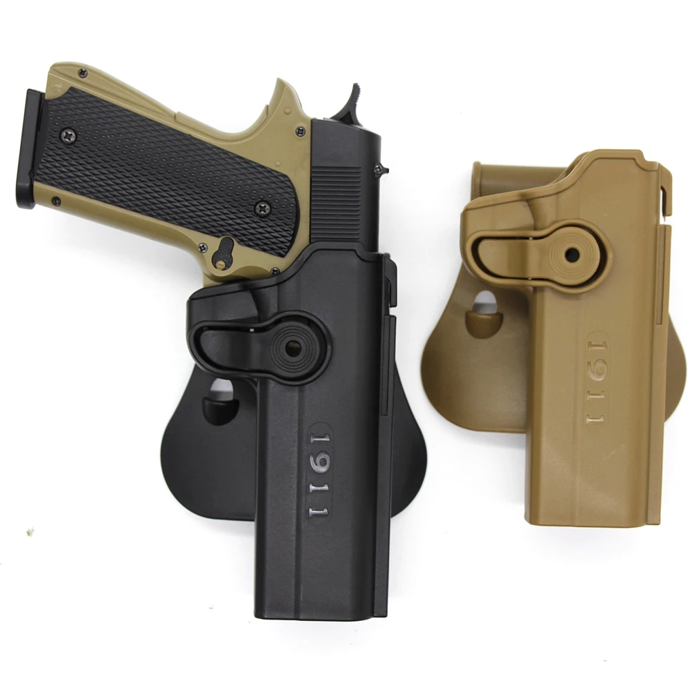 Colt 1911 Gun Holster Paintball 1911 Belt Pistol Holster Hunting Waist Gun Case 360 Degree Rotation Belt Paddle for CS