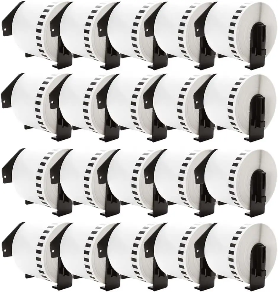 

20 Pack Compatible Replacement Labels 62mm x 30.48m for Brother DK 22205 QL 500 Label Printer Endless Paper