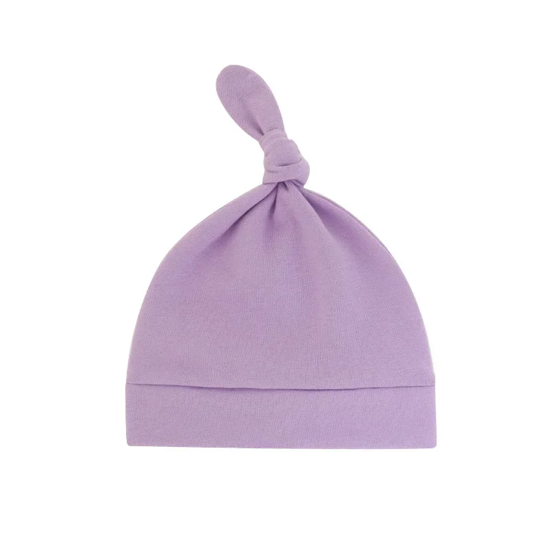 Interrupteur chapeau noué à la main pour bébé fille, bonnet rayé en coton, confortable et chaud, vêtements de décoration pour nouveau-né, 1 pièce