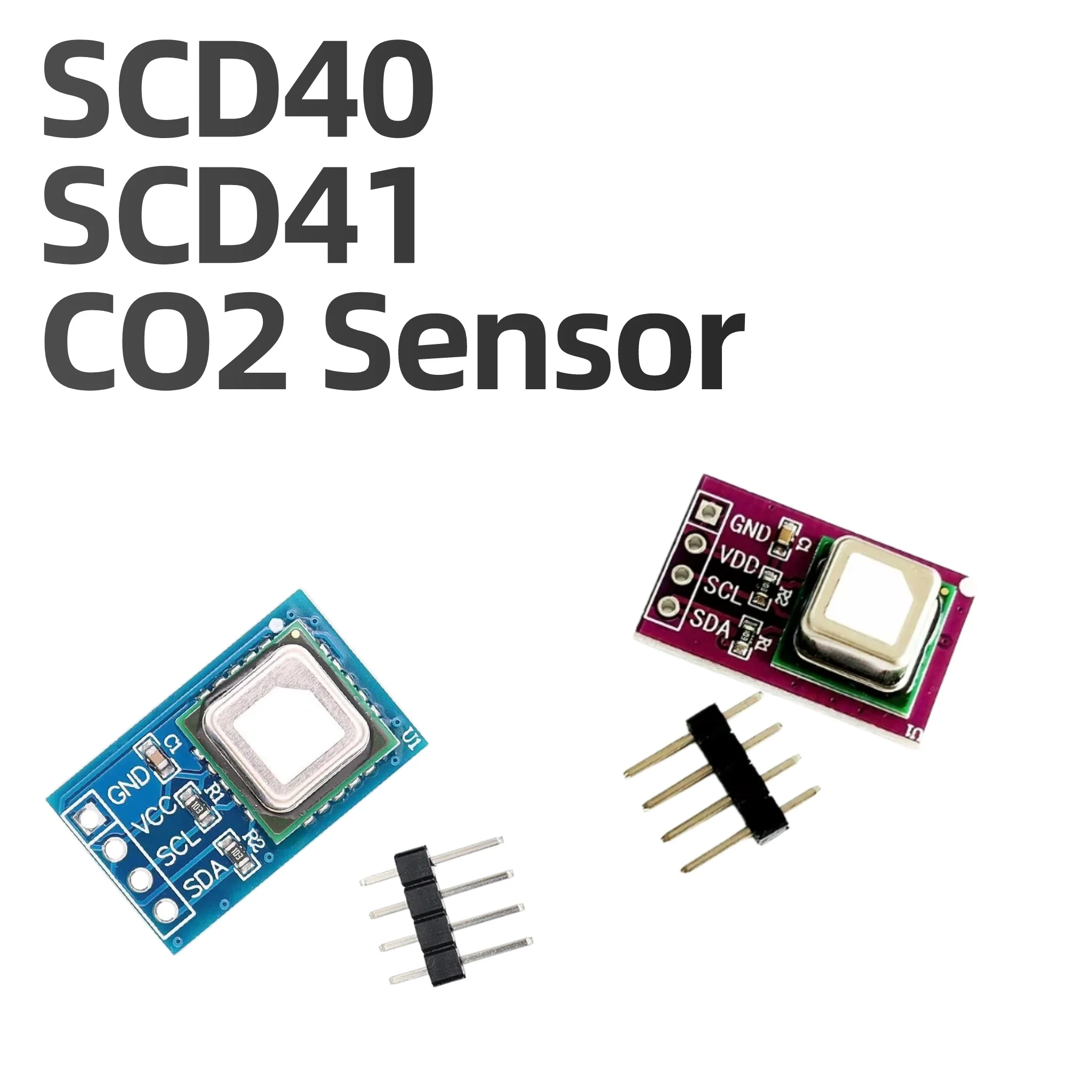 SCD40 SCD41 CO2 Carbon Dioxide Sensor Module Temperature Humidity 2‑in‑1 Detection I2C Communication Gas Sensor Board For Arduin
