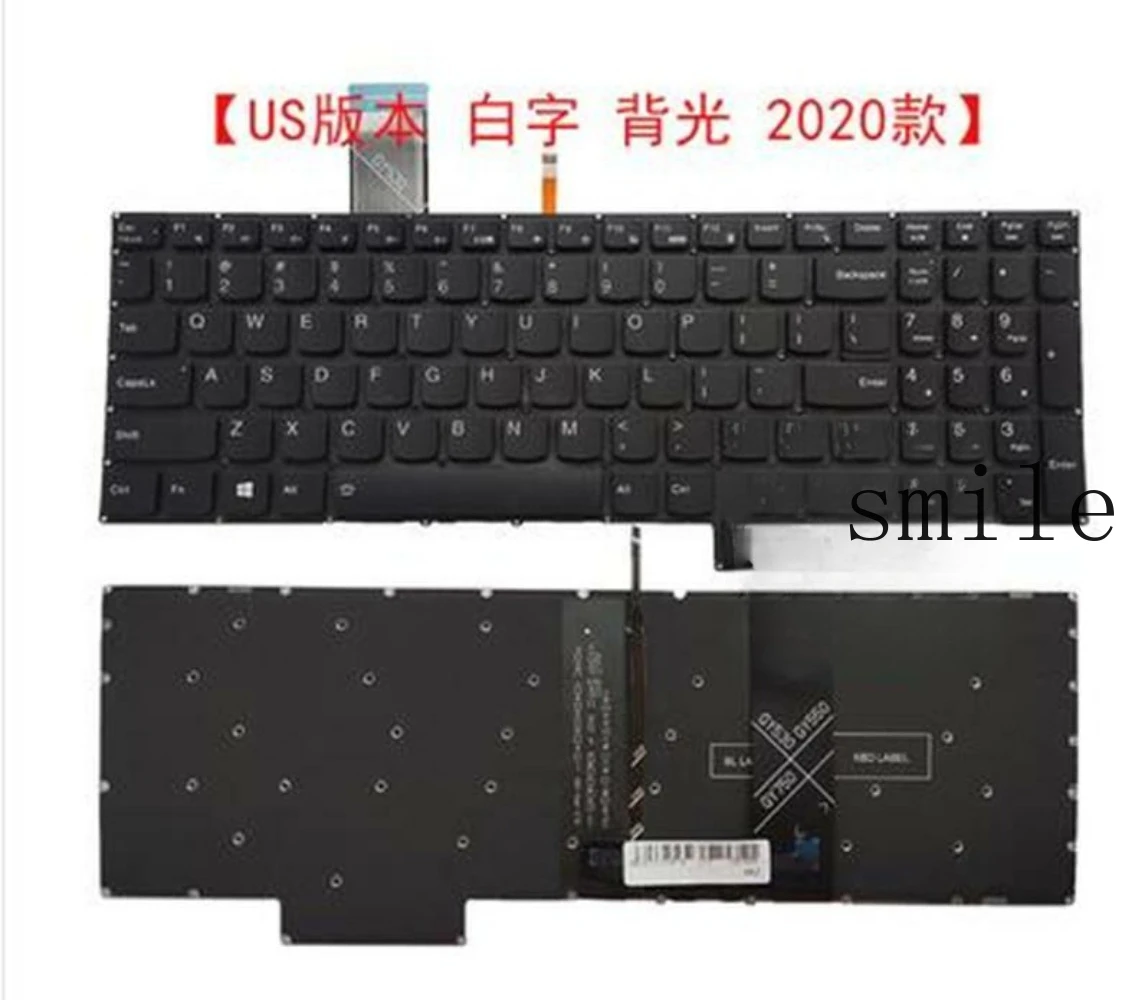 

Новая клавиатура для Lenovo Legion 5-15ARH05 5-15ARH05H, белая, с подсветкой, без рамки, американская раскладка.