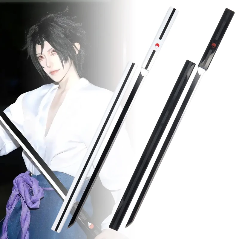 Espada Kusanagi de madera Uchiha Sasuke Katana de 40 pulgadas, Cosplay de Anime, cuchillo Ninja, tamaño Real, Katana japonesa, sabre samurái Original, regalo